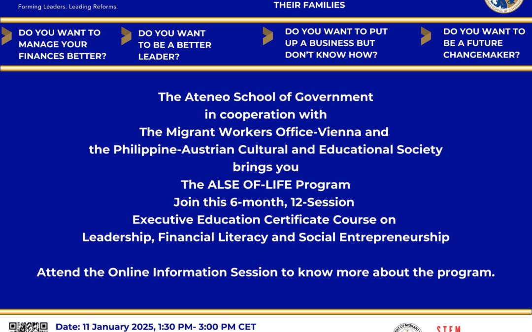 Online Information Session on the ALSE-OF-LIFE Programme